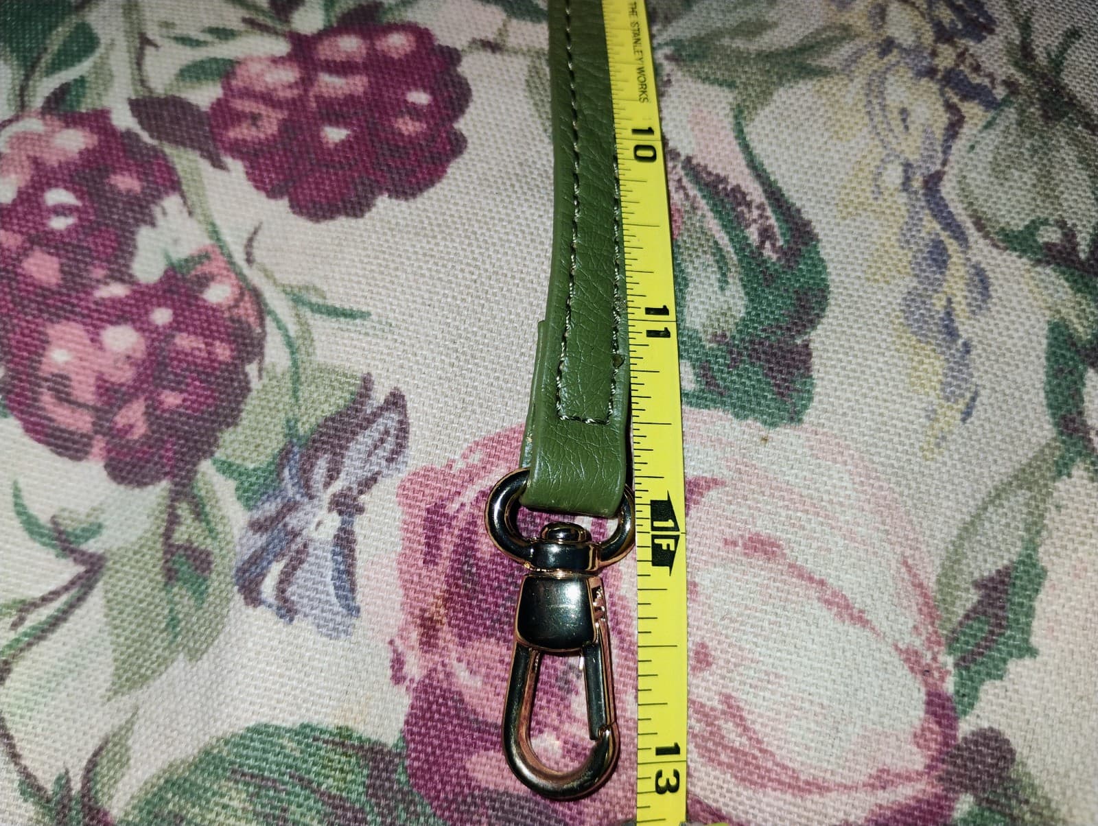 JM Collection Green Leather Clutch - Thumbnail 11