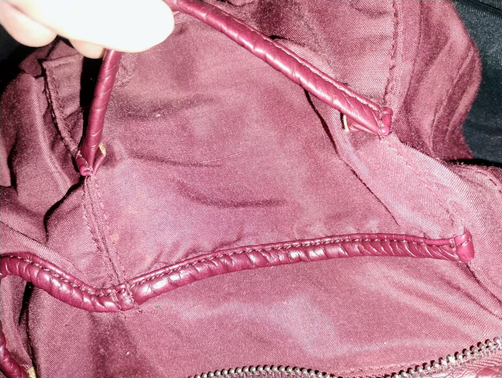 Black Rivet, small,red, leather, crossbody bag. - Thumbnail 10