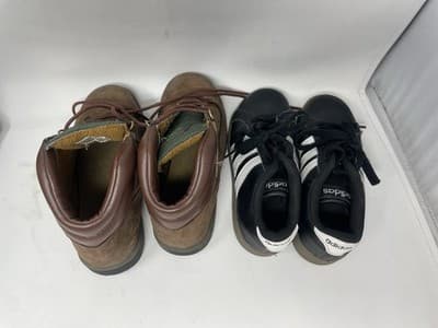 Lot Of 7 Youth Shoes Size 1 Y 1.5 Y 13 K Timberland Adidas Nike Jordans - Thumbnail 4