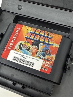 World Heroes Sega Genesis w/Box Authentic - Thumbnail 3
