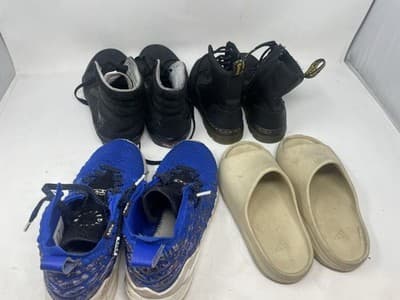 Lot Of 4 Youth Shoes Size 3Y 4Y 7Y Vans Doc martins lebrons Adidas - Thumbnail 2