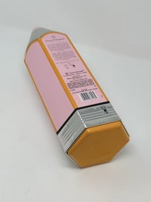 Veuve Clicquot Collectable Rose Champagne Bottle Pencil Tin Box Case (Empty) - Thumbnail 2