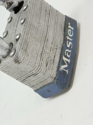 Vintage Master Lock Masterlock No. # 15 Large Heavy Duty Padlock Lock w/key - Thumbnail 2