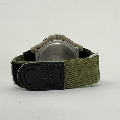 Casio MRW210H-5AV, Oversized Dial, Khaki Resin Band, Day/Date, 100 Meter WR RUNS - Thumbnail 2