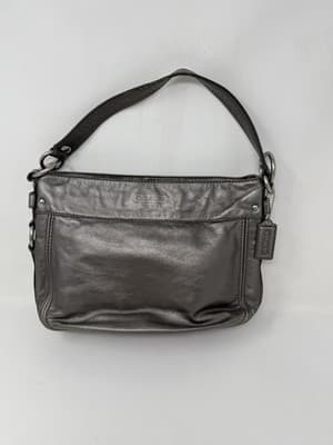 Coach Vintage Y2K Zoe Hobo Handbag Metallic Gray Leather No. F14707 - read descr - Image 1