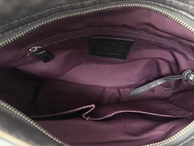 Coach Vintage Y2K Zoe Hobo Handbag Metallic Gray Leather No. F14707 - read descr - Thumbnail 5