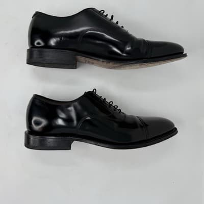 Johnston & Murphy Mens 22-02981 Black Leather Cap Toe Oxford Shoes Size 11D - Thumbnail 2