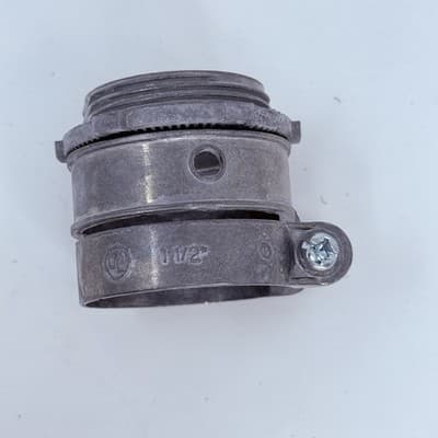 5 Pack Topaz 155 1-1/2" BX-Flex Straight Squeeze Die Cast Connectors - Thumbnail 2