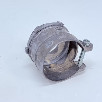 5 Pack Topaz 155 1-1/2" BX-Flex Straight Squeeze Die Cast Connectors - Thumbnail 3