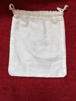 MCM Small Dust Bag 7.5" x 6.5" White Drawstring Top Closure - Thumbnail 2