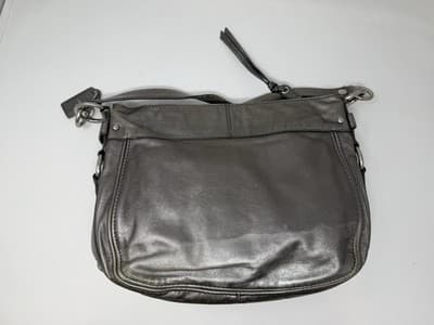 Coach Vintage Y2K Zoe Hobo Handbag Metallic Gray Leather No. F14707 - read descr - Thumbnail 3