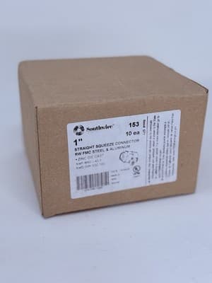 10-PACK Topaz 153 Connector Straight. Squeeze Type, 1 in. Zinc Die Cast - Thumbnail 2