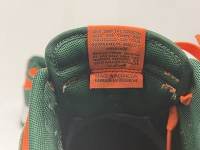 Nike Dunk Low Miami Hurricanes DD1391-300 Size 11 - Thumbnail 6