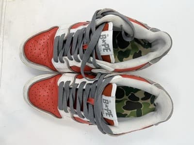 A Bathing Ape Bape SK8 StaWhite Red Size 11 Men’s - Thumbnail 6