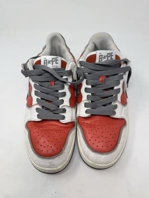 A Bathing Ape Bape SK8 StaWhite Red Size 11 Men’s - Thumbnail 7