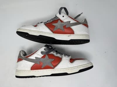 A Bathing Ape Bape SK8 StaWhite Red Size 11 Men’s - Thumbnail 3