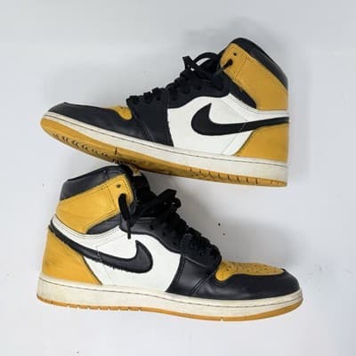 Nike Air Jordan 1 Retro High OG Taxi Black Sail Size 11 - Thumbnail 4