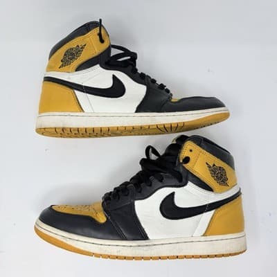 Nike Air Jordan 1 Retro High OG Taxi Black Sail Size 11 - Thumbnail 5
