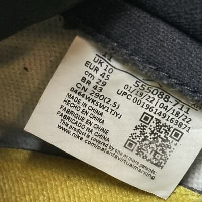 Nike Air Jordan 1 Retro High OG Taxi Black Sail Size 11 - Thumbnail 7