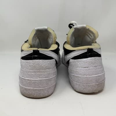 Nike Sacai Blazer Low Black / White Leather Sneakers DM6443-001 Men 11 - Thumbnail 3