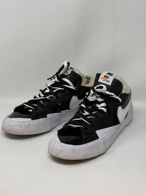 Nike Sacai Blazer Low Black / White Leather Sneakers DM6443-001 Men 11 - Image 1