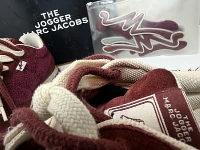Marc Jacobs Teddy Jogger Sneakers Size 45 Burgundy - Thumbnail 5