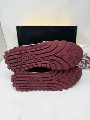 Marc Jacobs Teddy Jogger Sneakers Size 45 Burgundy - Thumbnail 3