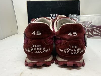 Marc Jacobs Teddy Jogger Sneakers Size 45 Burgundy - Thumbnail 6