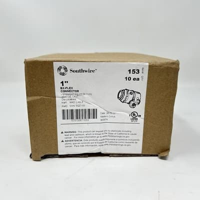SOUTHWIRE 1" BX FLEX CONNECTOR BOX OF 10 CAT # 153 - Thumbnail 2