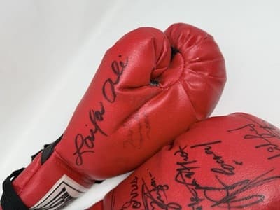 Heavyweight Champions Signatures 2001 Everlast Red Boxing Gloves Size 14 - Thumbnail 5