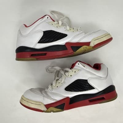 Nike Air Jordan 5 Retro Low Fire Red 2016 819171 101 Men's Sneakers Size 10.5 - Thumbnail 6