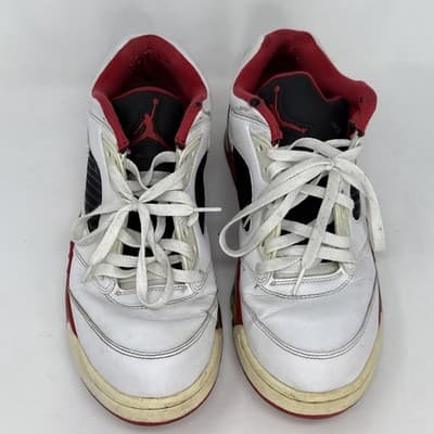 Nike Air Jordan 5 Retro Low Fire Red 2016 819171 101 Men's Sneakers Size 10.5 - Thumbnail 3