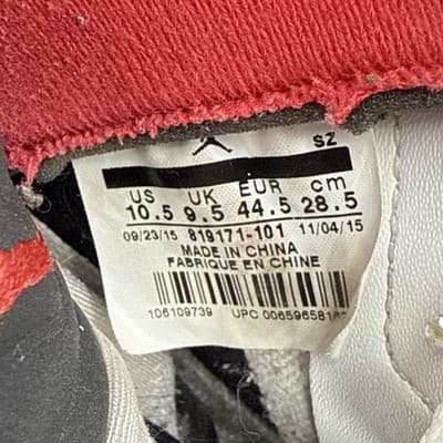 Nike Air Jordan 5 Retro Low Fire Red 2016 819171 101 Men's Sneakers Size 10.5 - Thumbnail 7