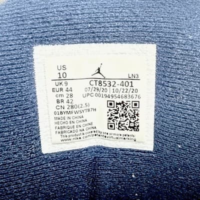 Air Jordan 3 Retro Men's Size 10 Midnight Navy CT8532-401 - Thumbnail 7