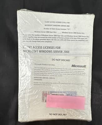 Microsoft SQL Server 2008 R2 Workgroup Software 5 Client Access License / CD8GM - Thumbnail 2