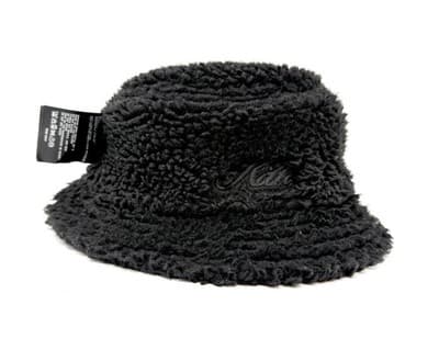 Kith Flocked Cotton Monogram Bucket Hat - Black - Image 1