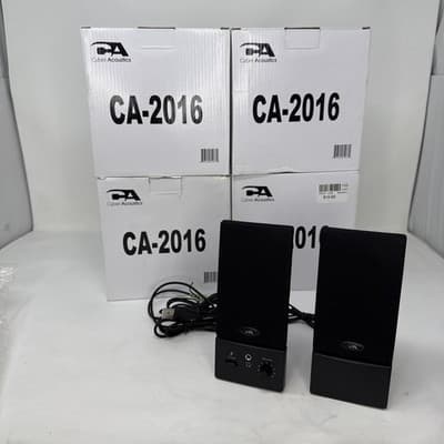Lot of 4 New Cyber Acoustics CA-2016 USB PC Speakers - Image 1