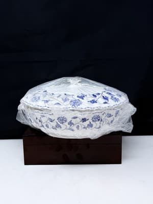 Fine China Spode Blue Colonel Platinum Vegetable Dish & Cover Y8618 - Thumbnail 2