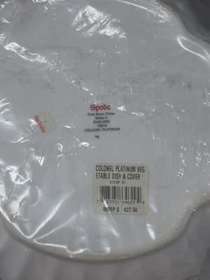 Fine China Spode Blue Colonel Platinum Vegetable Dish & Cover Y8618 - Thumbnail 4