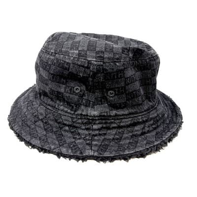 Kith Flocked Cotton Monogram Bucket Hat - Black - Thumbnail 4