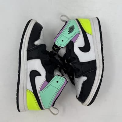 Air Jordan 1 Mid Toddler - 640735-175 Toddler Size 8.5c Basketball Shoes - Thumbnail 6