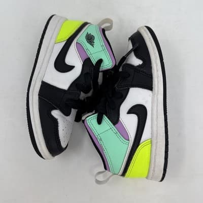 Air Jordan 1 Mid Toddler - 640735-175 Toddler Size 8.5c Basketball Shoes - Thumbnail 5