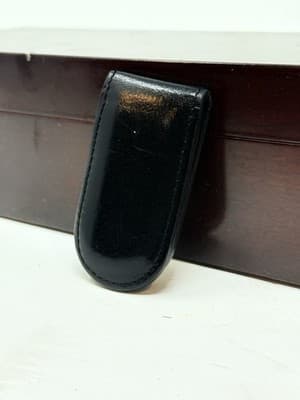 AUTHENTIC VINTAGE *COACH* MEN'S/UNISEX ELEGANT LEATHER CJ885B BLACK MONEY CLIP - Thumbnail 2