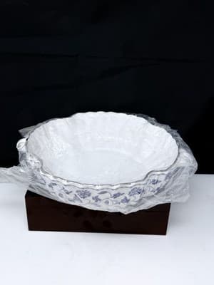 Fine China Spode Blue Colonel Platinum Vegetable Dish & Cover Y8618 - Thumbnail 3