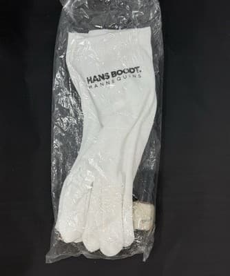 Hans Boodt. Mannequins Unisex White Logo Grip Gloves With Paint - Thumbnail 2