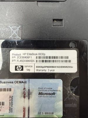 LOT OF 2 HP Laptops. Elitebook 6930p And Probook 4540s. For Parts & Untested. - Thumbnail 7