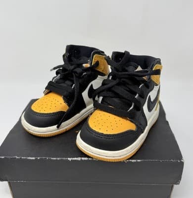 Toddlers Air Jordan 1 Retro High OG (TD) Black / Yellow (AQ2665 711) 4C - Image 1