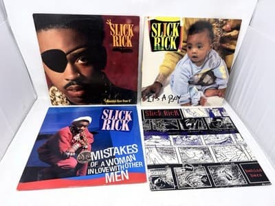 Lot OF 3 Slick Rick 12" 90s Hip-Hop Music Vinyl Records - Image 1