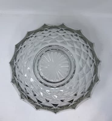 LE Smith Cupped Punch Bowl Dominion Clear Georgian Honeycomb w/ 18 Cups & Ladel - Thumbnail 5