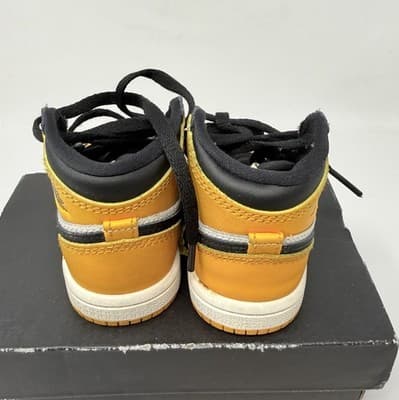 Toddlers Air Jordan 1 Retro High OG (TD) Black / Yellow (AQ2665 711) 4C - Thumbnail 3